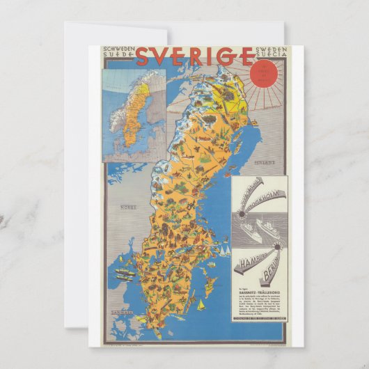 Zweden Kaart (Voorkant)