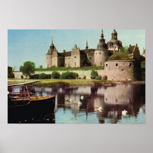 Zweden, Kalmar medieval castle, mat Poster (Voorkant)