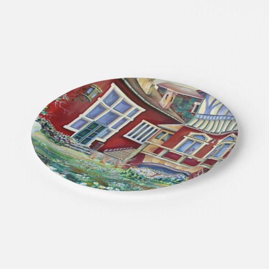 Zweden - landschap papieren bordje (Gekanteld)