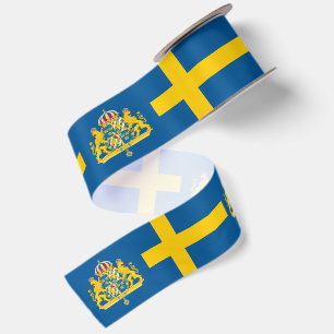 Zweden Lint, Embleem, patriottisch, Zweedse Vlag Lint