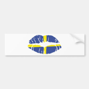 zweden - lippenstift bumpersticker