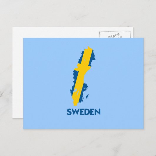 ZWEDEN MAP BRIEFKAART (Voorkant / Achterkant)