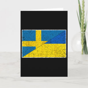 Zweden Oekraine Vlag Zweeds Oekraïense Nationalite Kaart