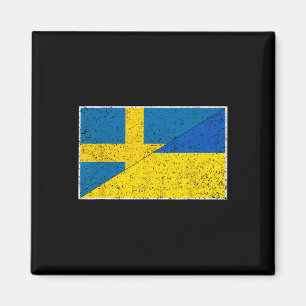 Zweden Oekraine Vlag Zweeds Oekraïense Nationalite Magneet