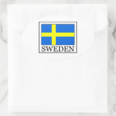 Zweden Ovale Sticker (Tas)