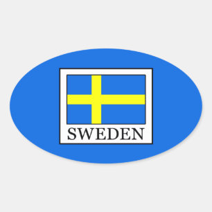 Zweden Ovale Sticker