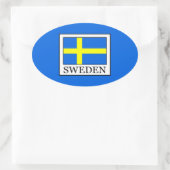 Zweden Ovale Sticker (Tas)