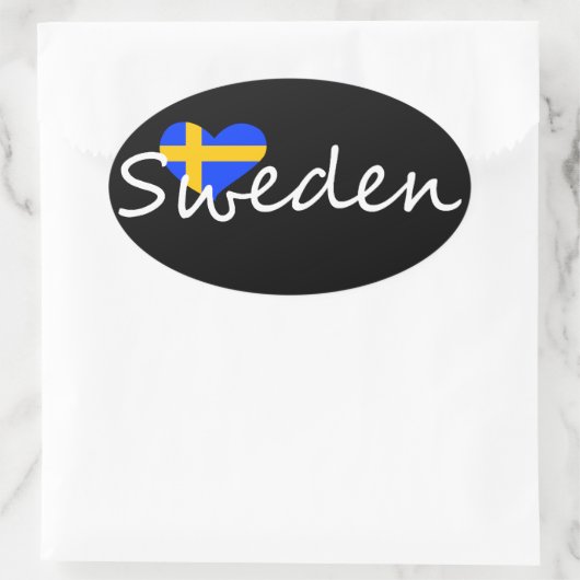 Zweden Ovale Sticker (Tas)