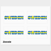 Zweden Rechthoekige Sticker (Vel)