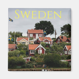 Zweden Red Houses Souvenir Magnet Magneet