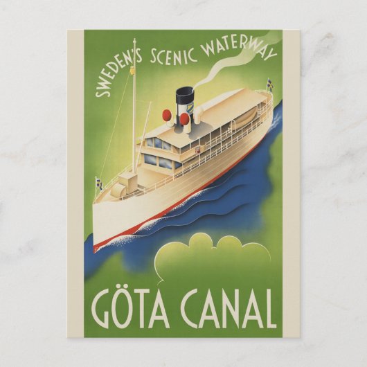 Zweden Retro Cruise Toerisme Reizen Briefkaart (Voorkant)