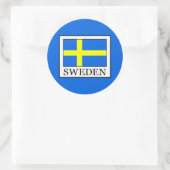 Zweden Ronde Sticker (Tas)