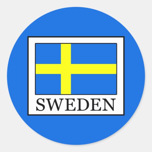 Zweden Ronde Sticker (Voorkant)