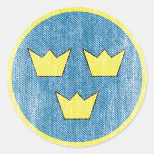 ZWEDEN RONDE STICKER (Voorkant)