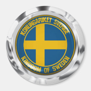Zweden Round Emblem Magneet