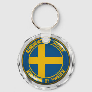 Zweden Round Emblem Sleutelhanger