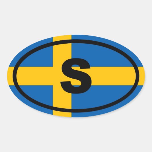 Zweden S Europees Ovale Sticker (Voorkant)