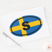 Zweden S Europees Ovale Sticker (Envelop)