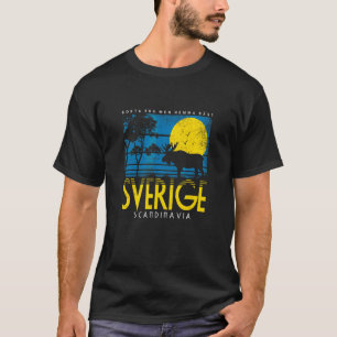 Zweden Scandinavië Zweeds Midsommar Retro Zweden T-shirt