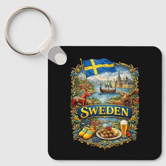 Zweden Sleutelhanger (Voorkant)