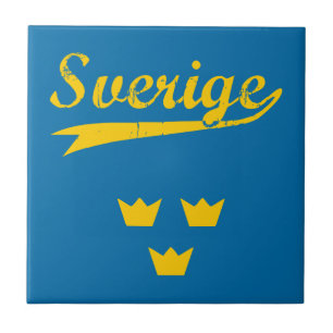 Zweden, Sverige, 3 kronen Tegeltje