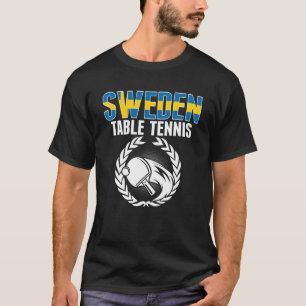 Zweden Tafeltennis Zweedse Ping Pong Team Steun T-shirt