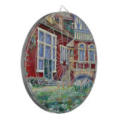 Zweden, traditioneel landschap dartbord (Voorkant Links)