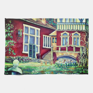 Zweden, traditioneel landschap theedoek