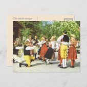 Zweden, traditioneel Zweeds dansen Briefkaart (Voorkant / Achterkant)