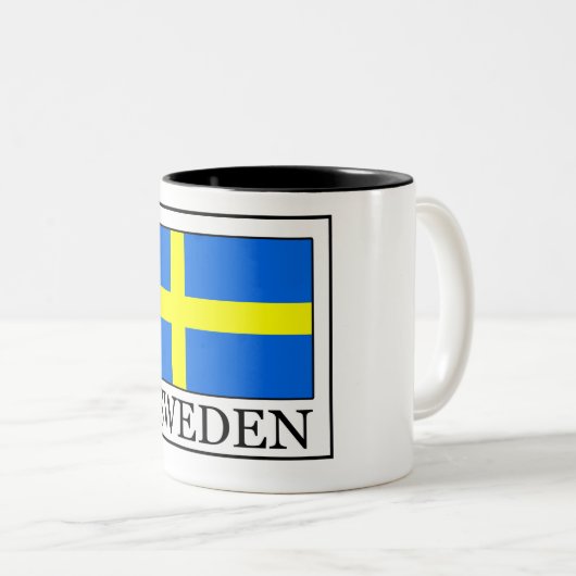 Zweden Tweekleurige Koffiemok (Voorkant rechts)