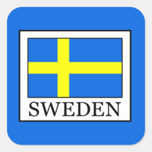 Zweden Vierkante Sticker
