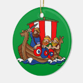 Zweden - Viking kerstversiering Keramisch Ornament (Links)