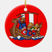 Zweden - Viking kerstversiering Keramisch Ornament (Achterkant)