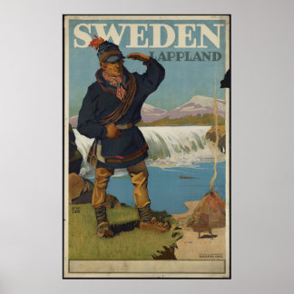 Zweden Vintage Travel Poster en Retro Prints