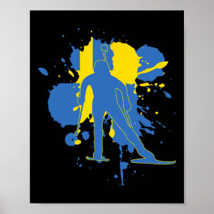 Zweden Vlag Biatlonist - Zweeds Biatlon 1 Poster