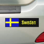 Zweden vlag bumper sticker 2 (Op auto)
