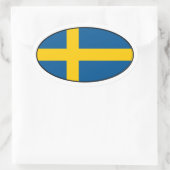 Zweden Vlag Ovale Sticker (Tas)