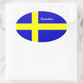 Zweden vlag ovale stickers (Tas)