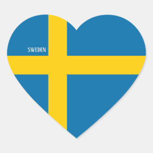 Zweden Vlag Splendid Patriotic Hart Sticker