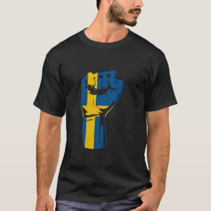 Zweden Vlag Vuist Zweedse Trots Sverige Zweeds T-shirt