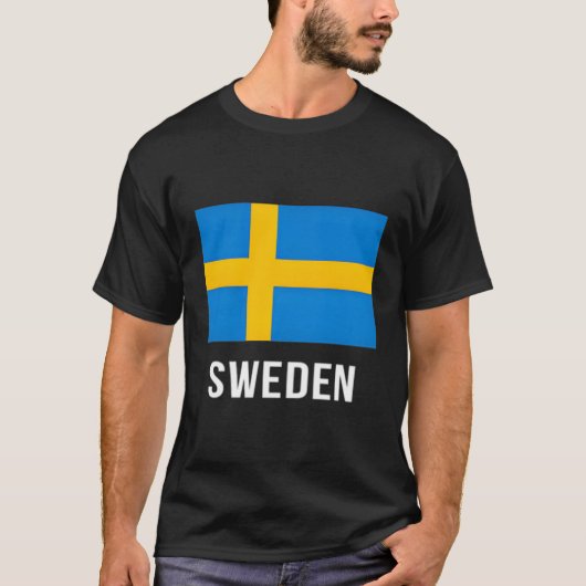 Zweden Vlag Zweeds T-shirt (Voorkant)