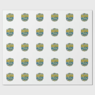 Zweden Voetbal 2026 Voetbal Vet Land Typografie Cadeaupapier