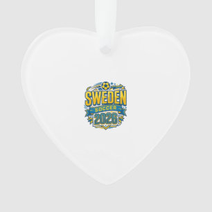 Zweden Voetbal 2026 Voetbal Vet Land Typografie Ornament