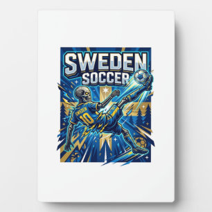 Zweden Voetbal Skelet Aanvaller Naties Poster Stij Fotoplaat
