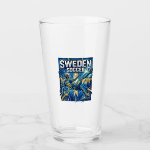 Zweden Voetbal Skelet Aanvaller Naties Poster Stij Glas
