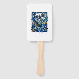 Zweden Voetbal Skelet Aanvaller Naties Poster Stij Handwaaier