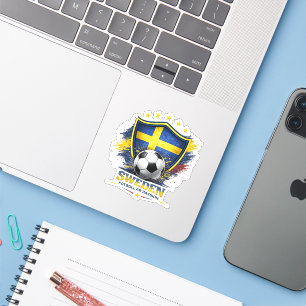 Zweden Voetbalfan Zweeds Voetbal WK Sticker
