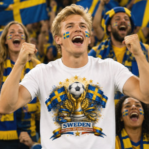 Zweden Voetbalfan Zweeds Voetbal WK T-shirt