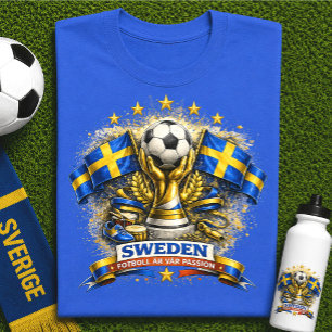 Zweden Voetbalfan Zweeds Voetbal WK T-shirt