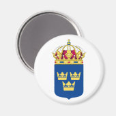 Zweden Wapenmagneet Magneet (Voorkant / Achterkant)